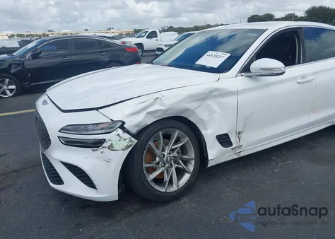 2022 Genesis G70 2.0T Rwd z USA, uszkodzony, nr VIN KMTG34TA9NU093300